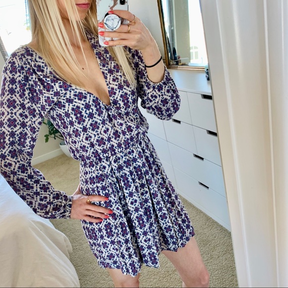 Brandy Melville Dresses & Skirts - Brandy Melville Long Sleeve Purple Boho Dress S